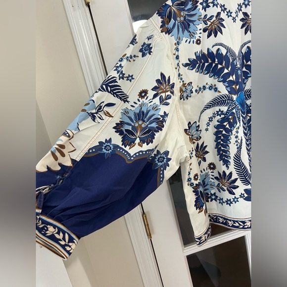 Farm Rio Blue Ana Tapestry Tropical Jacket - Size XL - NWT - Picture 10 of 15